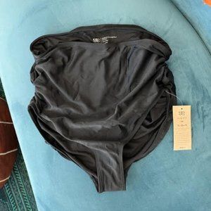 Albion Fit | Sea Salt Ruched High - Waisted Bottoms | Black | L